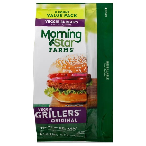 Save on MorningStar Farms Grillers Veggie Burgers Original Frozen 8