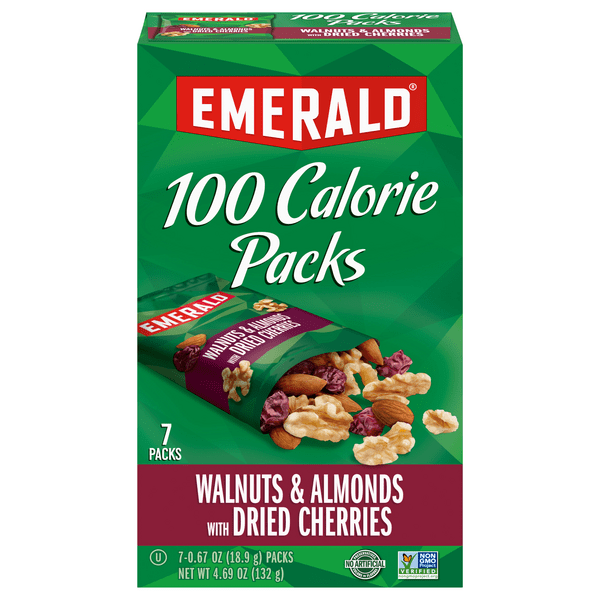 Save on Emerald 100 Calorie Packs Walnuts & Almonds with Dried Cherries