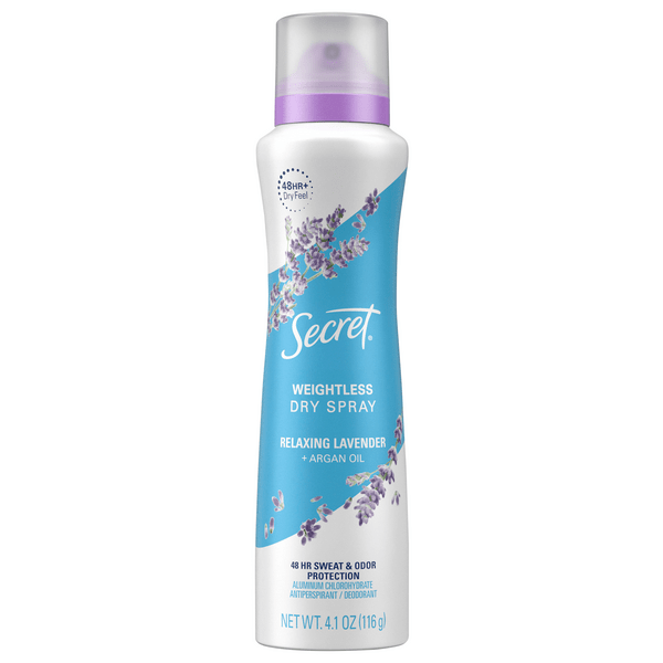 Save on Secret Antiperspirant Deodorant Dry Spray Relaxing Lavender