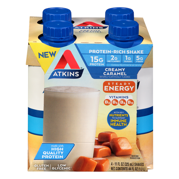 Save on Atkins Protein Energy Shake Creamy Caramel Low Carb 4 pk