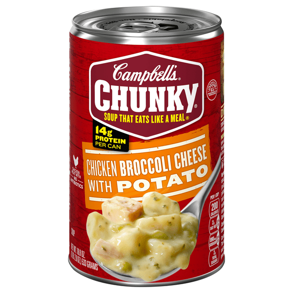 Save on Campbell's Chunky Chicken Broccoli Cheese with Potato Soup