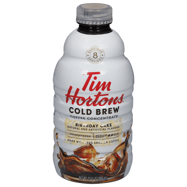 Save on Tim Hortons Unsweetened Birthday Cake Cold Brew Coffee