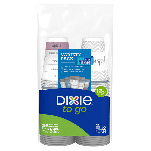 Save on Dixie To Go Variety Pack Insulated Paper Cups & Lids 12 oz