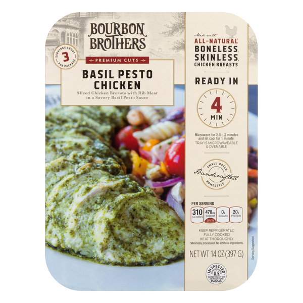 Save on Bourbon Brothers Premium Cuts Basil Pesto Chicken Order Online