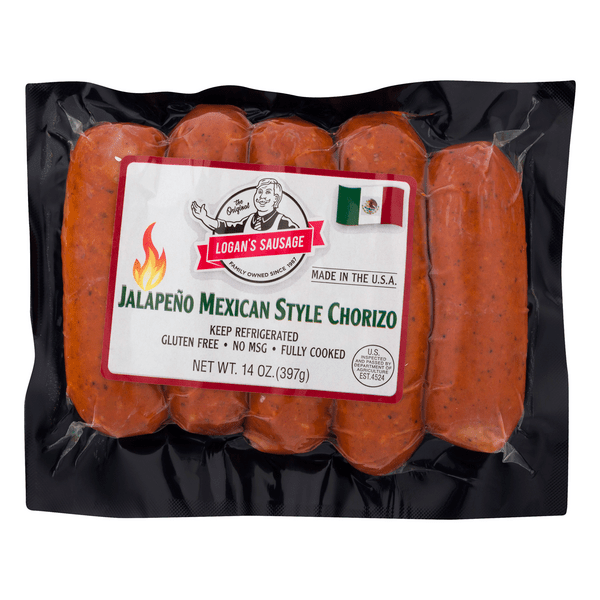Save on Logan's Sausage Chorizo Jalapeno Mexican Style Fully Cooked 5
