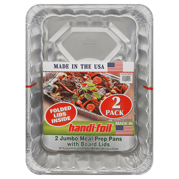 Save on Handi Foil Jumbo Meal Prep Pans with Board Lids Order Online