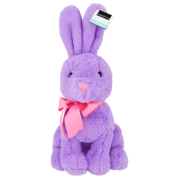 Save on Smart Living Easter Plush Bunny Purple with Pink Bow Order
