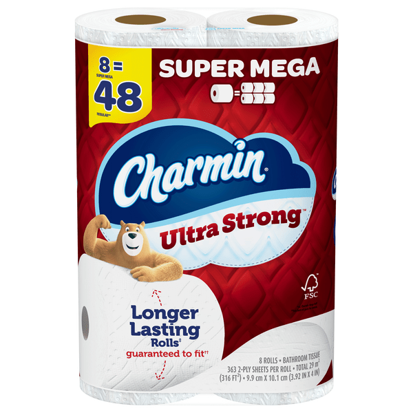 Save on Charmin Ultra Strong Super Mega Roll 2Ply Toilet Paper Order