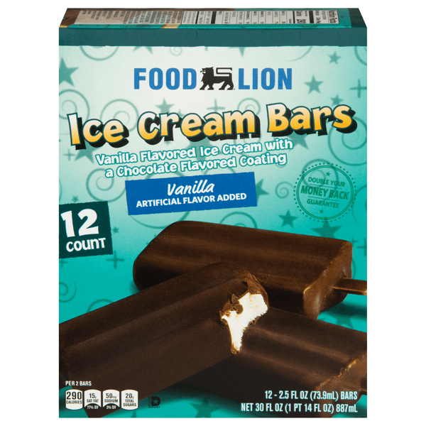 Save on Food Lion Ice Cream Bars Vanilla 12 ct Order Online Delivery