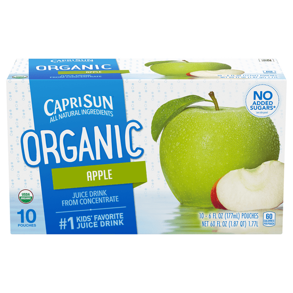 Save on Capri Sun Organic Juice Drink Apple All Natural 10 pk Order
