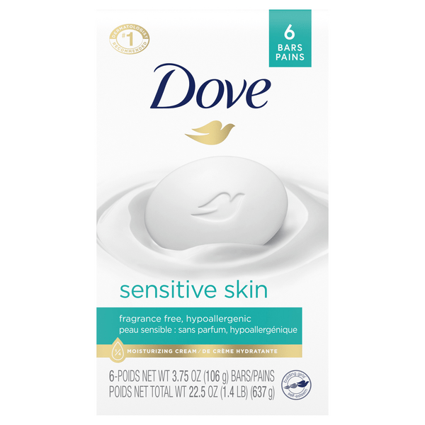 Save on Dove Sensitive Skin Moisturizing Cream Beauty Bar 6 ct Order