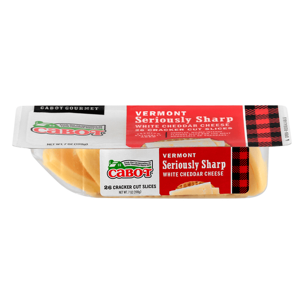 Save on Cabot Vermont Seriously Sharp White Cheddar Cracker Cut Slices