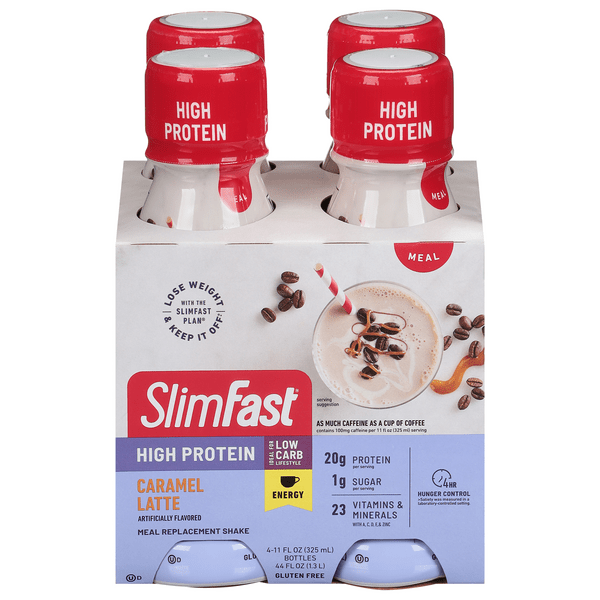 Save on SlimFast Advanced Energy Meal Replacement Shake Caramel Latte 4 pk Order Online