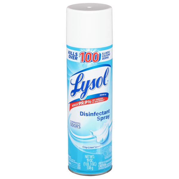 Save on Lysol Crisp Linen Disinfectant Spray Aerosol Order Online