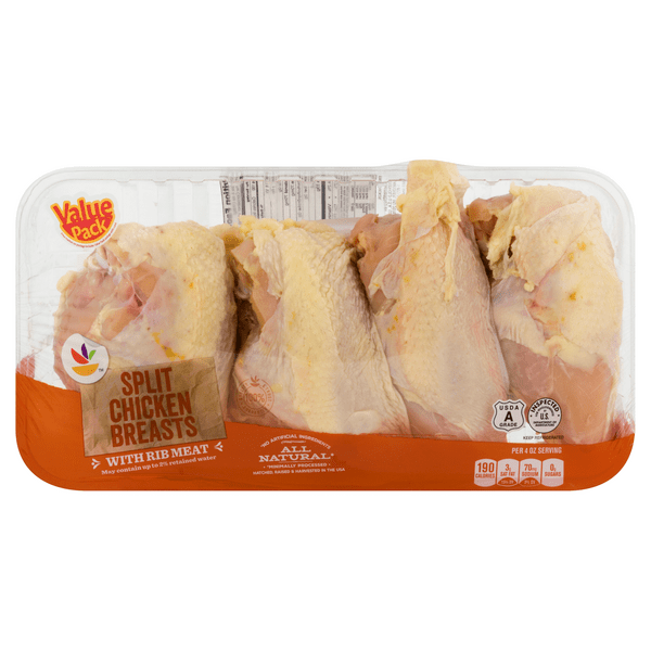 Save on Giant Foods Chicken Breasts Split BoneIn w/Ribs Value Pack 4