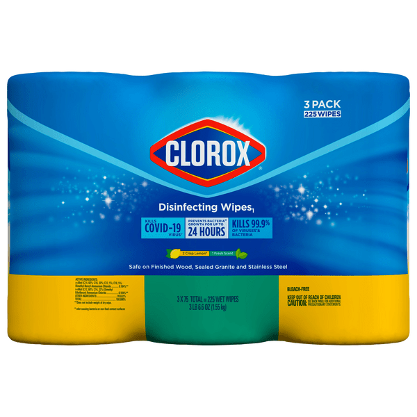Save on Clorox Crisp Lemon & Fresh Scent Disinfecting Wipes 75 ct ea