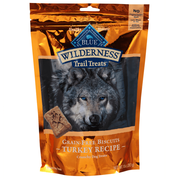 Save on BLUE Buffalo Wilderness Trail Treats Grain Free Biscuits Turkey