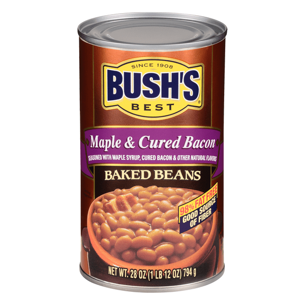 Save on Bush's Best Baked Beans Maple & Cured Bacon 98 Fat Free Order