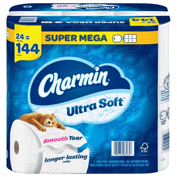 Save on Charmin Ultra Soft Toilet Paper Super Mega Roll 2Ply Toilet