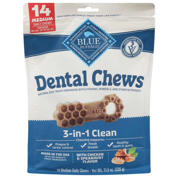 Save on Blue Buffalo 3in1 Clean Chicken & Spearmint Medium Dental
