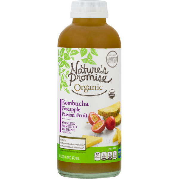Save on Nature's Promise Organic Kombucha Pineapple Passion Fruit Order