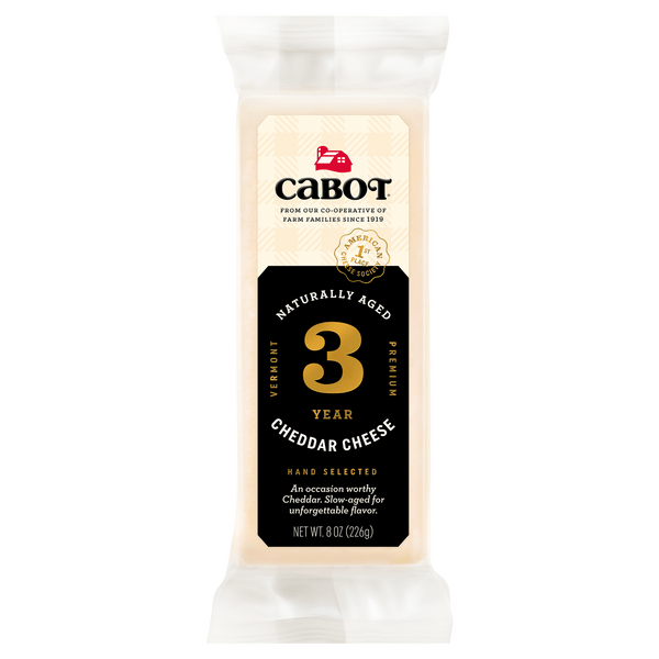 Save on Cabot Vermont Cheddar Cheese 3 Year Naturally Aged Order Online Delivery Stop & Shop