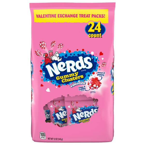 Save on Nerds Gummy Clusters Valentine's Day Candy Exchange Treat Packs