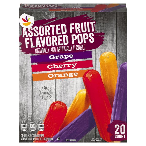 Save on Our Brand Ice Pops Orange Cherry & Grape 20 ct Order Online