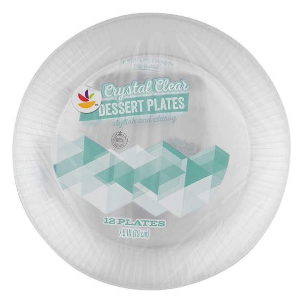 Save on Our Brand Crystal Clear Plastic Dessert Plates 7 Inch Order