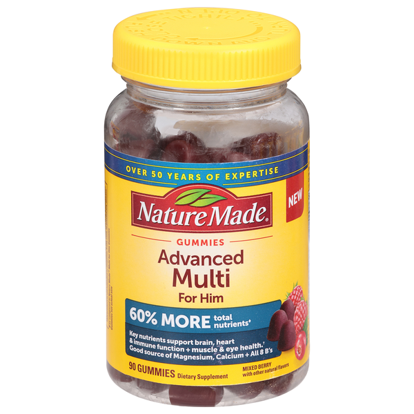 Save on Nature Made Advanced Multi For Him Mixed Berry Gummies Order