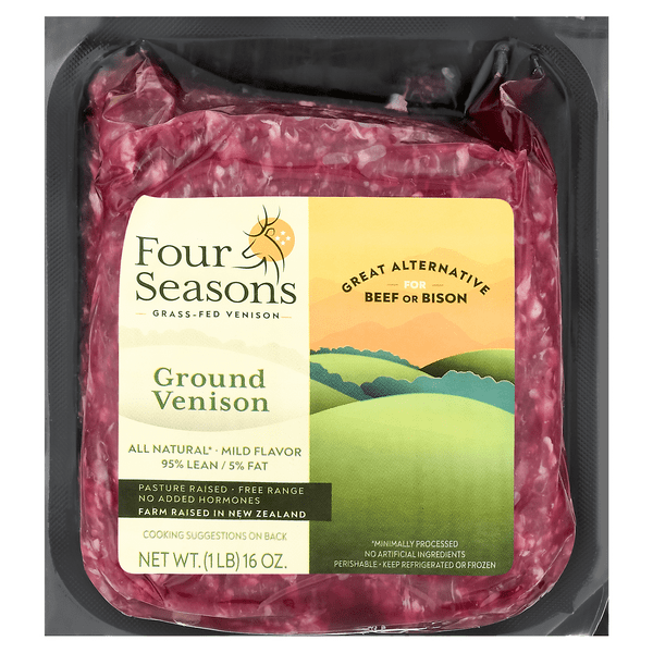 Save on Four Seasons Venison Ground Grassfed Order Online Delivery GIANT