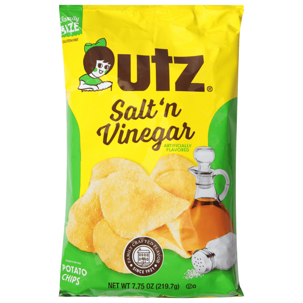 Save on Utz Potato Chips Salt 'n Vinegar Family Size Gluten Free Order