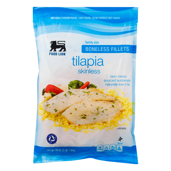 Save on Food Lion Tilapia Skinless Boneless Fillets Family Size Order