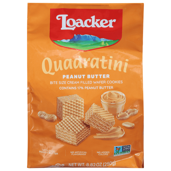 Save on Loacker Quadratini Bite Size Peanut Butter Wafer Cookies Order Online Delivery Stop & Shop