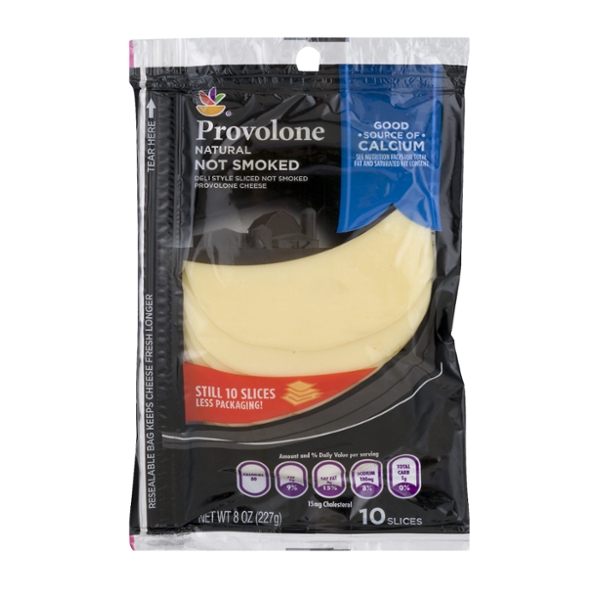 Save on Stop & Shop Provolone Cheese Not Smoked Sliced Natural 10 ct