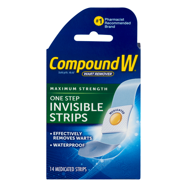 Save on Compound W Wart Remover OneStep Invisible Strips Maximum