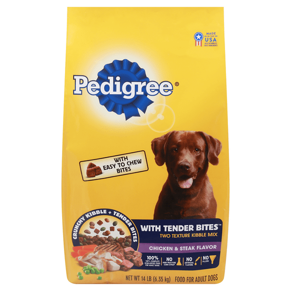 Save on Pedigree Tender Bites Adult Dry Dog Food Chicken & Steak Flavor