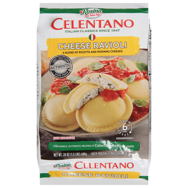 Save on Celentano Ravioli Pasta Cheese Round Just Add Sauce Frozen