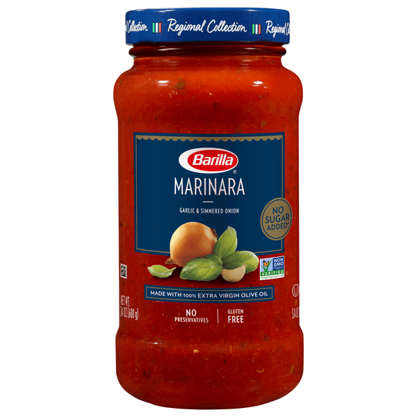 Save on Barilla Marinara Pasta Sauce Garlic & Simmered Onion Gluten Free Order Online Delivery