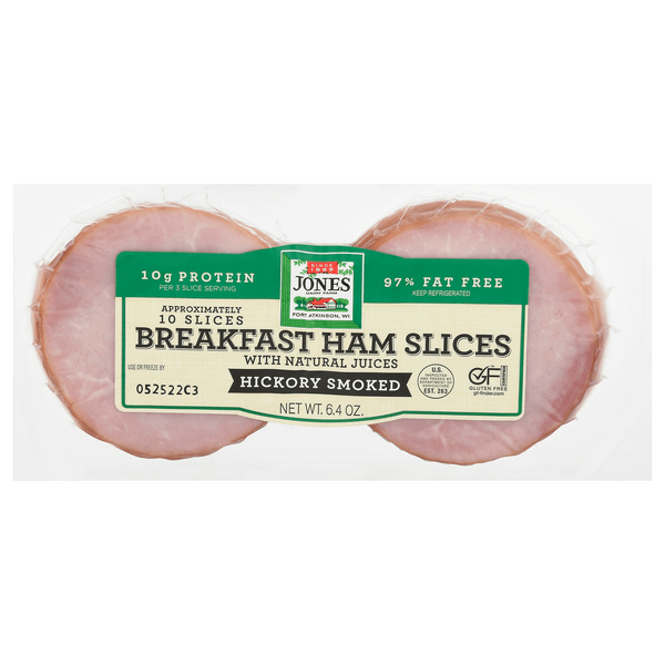 Save on Jones Dairy Farm Breakfast Ham Slices Hickory Smoked 10 ct