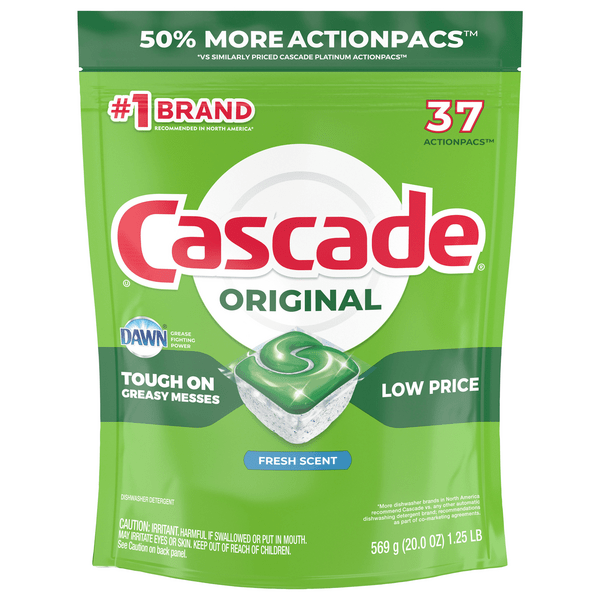 Save on Cascade Original ActionPacs Dishwasher Detergent with Dawn
