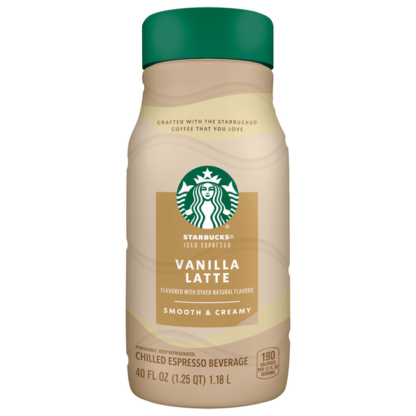 Save on Starbucks Iced Espresso Vanilla Latte Beverage Refrigerated
