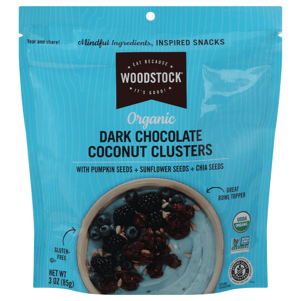 Save on Woodstock Organic Coconut Clusters w/Pumpkin Seeds/Quinoa/Flax