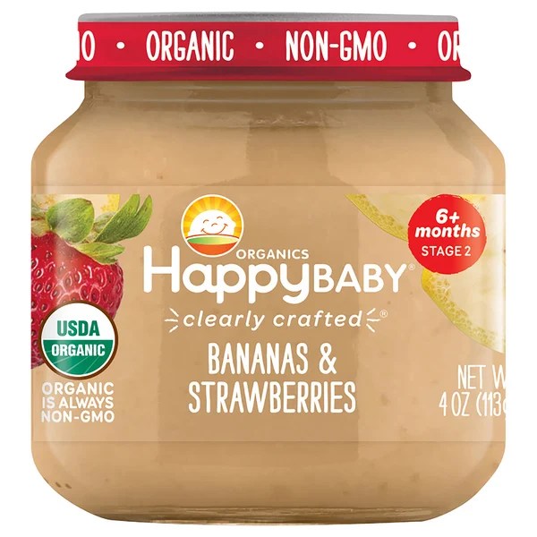 Save on Happy Baby Organics Stage 2 Baby Food Bananas & Strawberries
