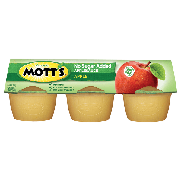 Save on Mott's Applesauce Cups No Sugar Added 6 ct Order Online