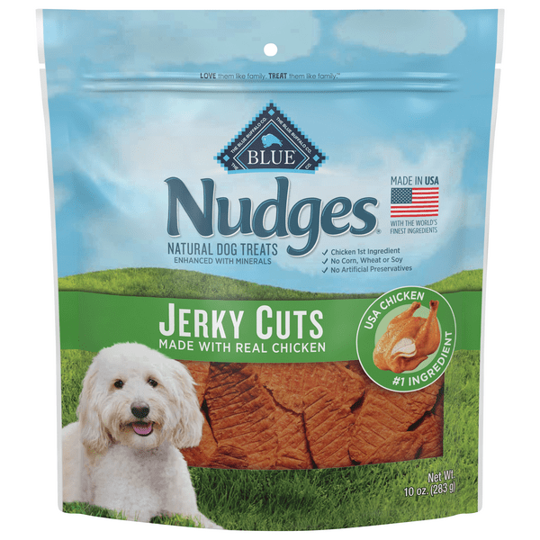 Save on BLUE Nudges Natural Jerky Cuts with Real Chicken Dog Treats