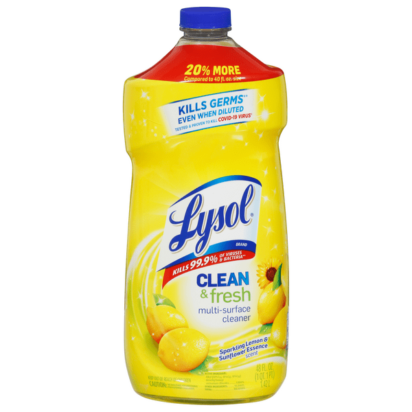 Save on Lysol Clean & Fresh Lemon & Sunflower Essence MultiSurface