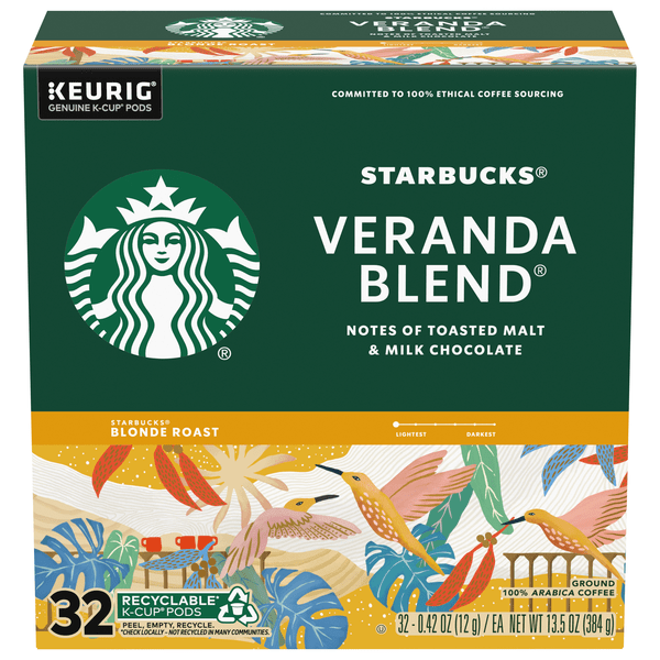 Save on Starbucks Veranda Blend Blonde Roast Coffee KCup Pods Order