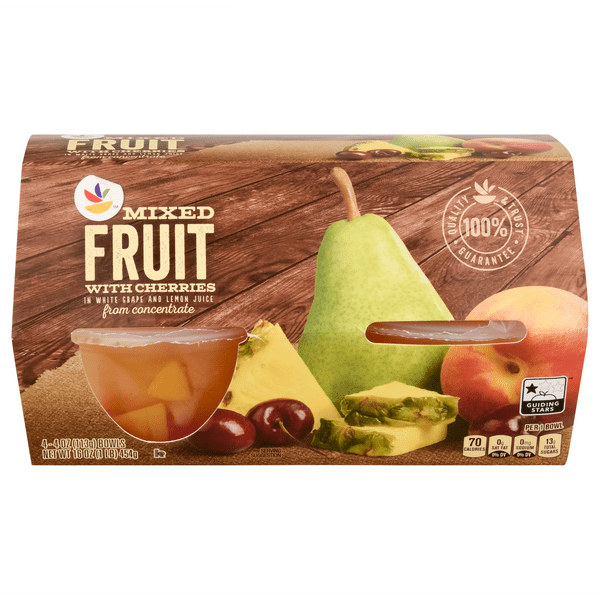 Save on Stop & Shop Fruit Cups Mixed Fruit with Cherries in 100 Juice 4 ct Order Online