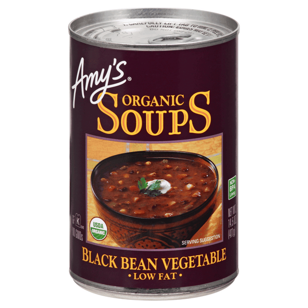 Save on Amy's Black Bean Vegetable Soup Low Fat Organic